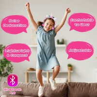 Kids Headphones, Unicorn Bluetooth/Wired Headphones with Microphone Adjustable Headband,85dB Volume Limited HD Sound Headphones for School, Birthday, Xmas, Unicorn Gift (Diamond Blue)