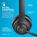 JLab Go Work Wireless On-Ear Headphones with Boom Mic | Bluetooth or Wired Office Headset | Multipoint Connect | 45+ Hours Playtime | Clear Calls and Video Calls Using Your Computer or Mobile Device